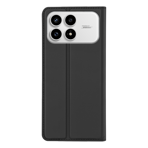 Чехол книжка из кожи черного цвета для Xiaomi Poco F8 Pro (Redmi K90), серия Skin Pro Series от Dux Ducis