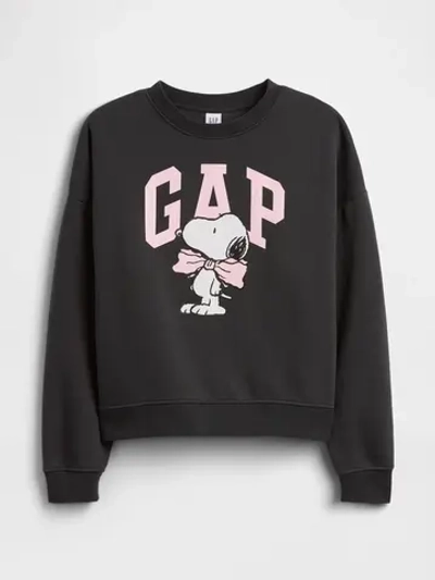 Свитшот Peanuts с широким клиновидным вырезом и воротником-лодочкой - GAP