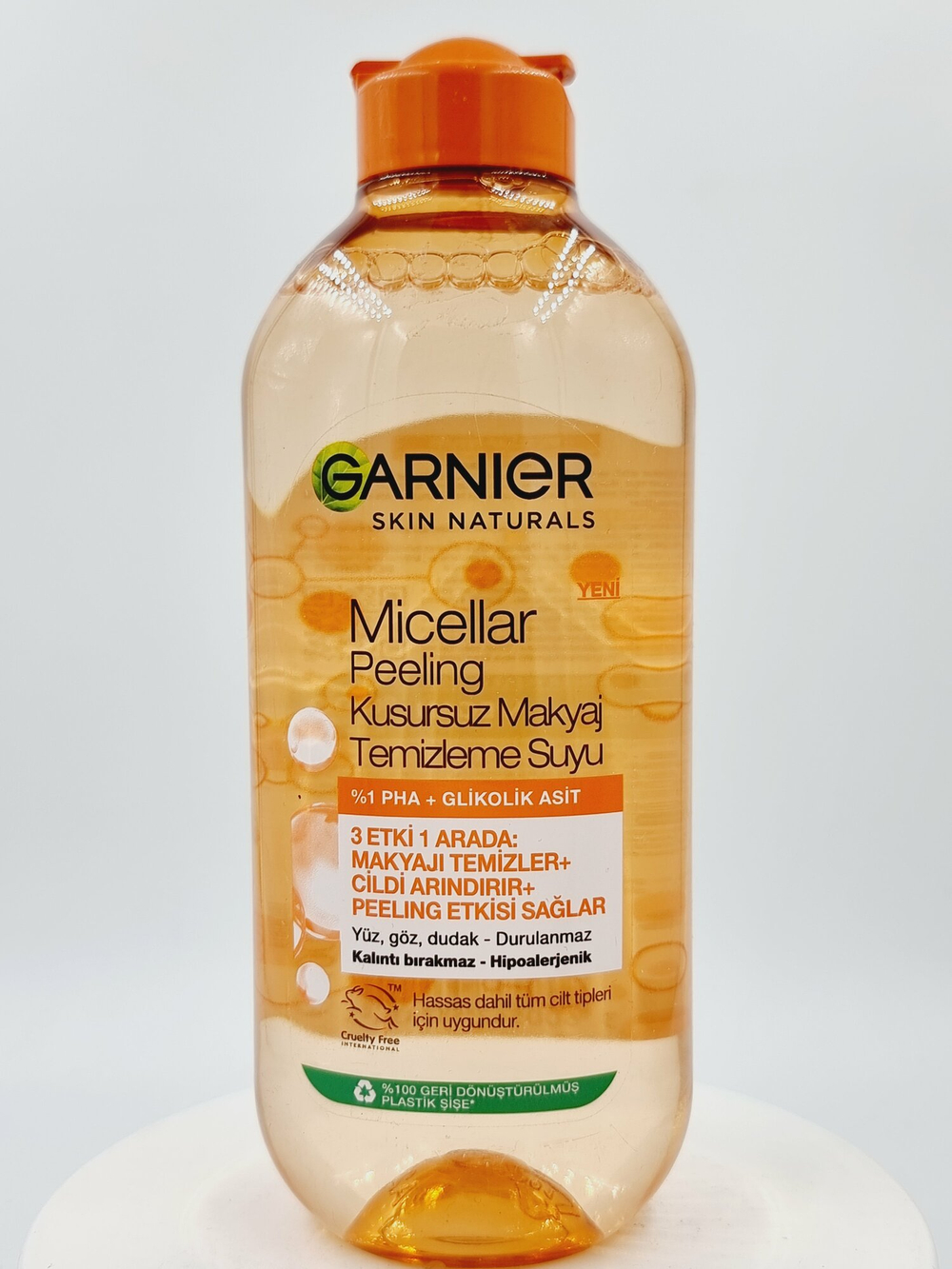 Garnier Мицеллярная вода с гликолевой кислотой с эффектом пилинга для снятия макияжа, очищения, 400 мл (Франция)