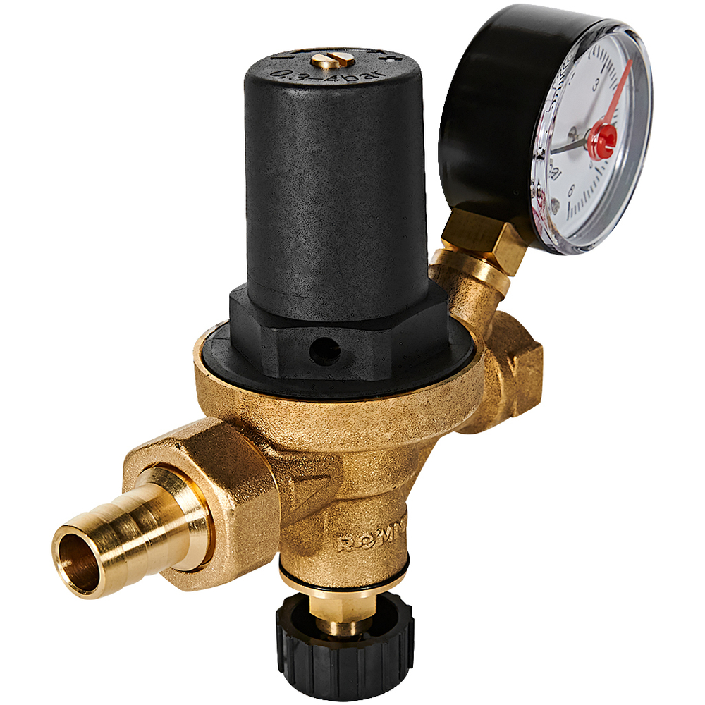 Клапан подпиточный автоматический ROMMER - 1/2" (ВР/НР, настройка 0.3-4 бар, крышка пластик)