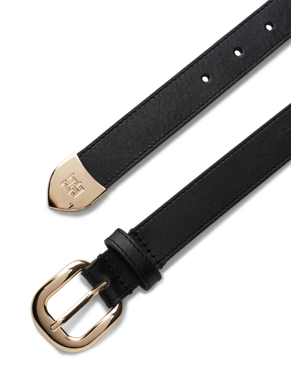 Кожаный ремень REFINED Tommy Hilfiger - черный(AW0AW16603)