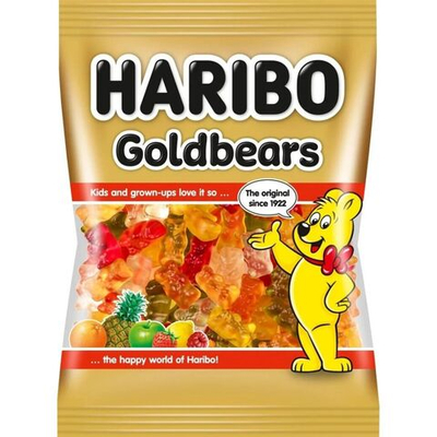 Жевательный мармелад Haribo Goldenbears (Золотые мишки) ассорти 100 г (из Финляндии)