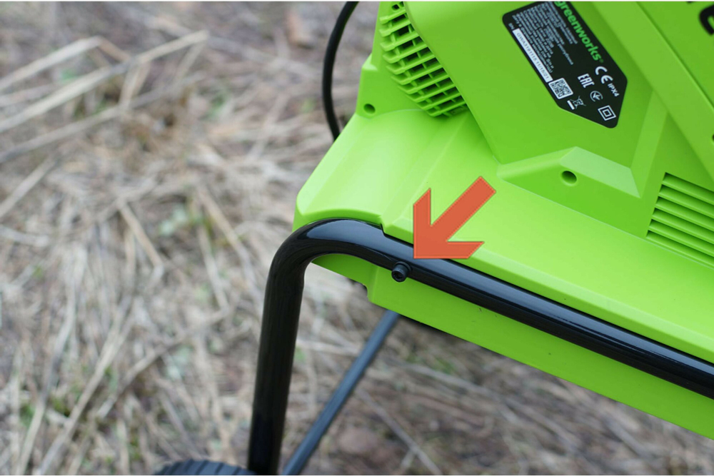 Измельчитель садовый электрический GREENWORKS GACSB, 220V, 2500W, с контейнером (2206707)