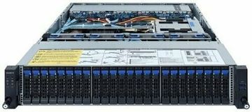 Серверная платформа 2U GIGABYTE R262-ZA0 (SP3, 16*DDR4 (3200), 32*2.5" SSD HS, 8*2.5" SAS/SATA, 2*2.5" SSD HS, M.2, 2*PCIE, 2*Glan, Mlan, VGA, 4*USB 3