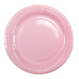 Тарелки бумажные ламинированные Pink 6шт 18см