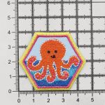 Аппликация термоклеевая Эмблема осьминог, 3.8х4.5cm, Hobby&Pro