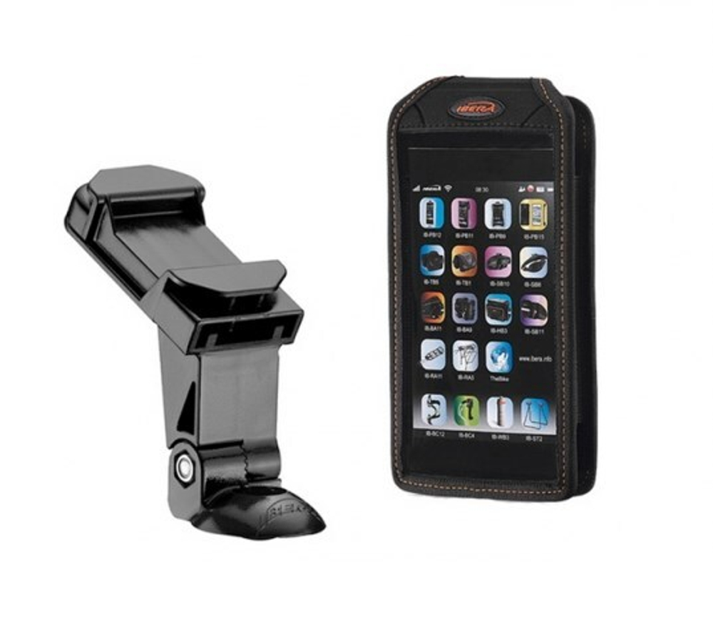 Чехол IBERA чёрный  для 5"-6,3" IPhone / Smatrphone/ GPS с креплением на руль.PB17Q6