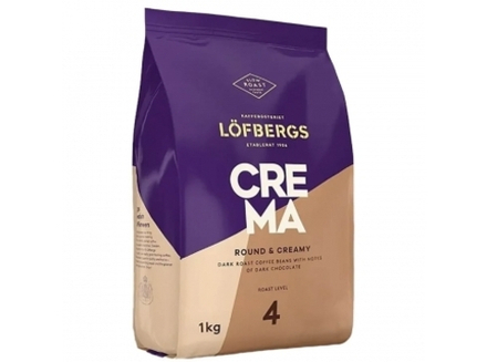 Кофе Löfbergs Professional Crema, в зёрнах, 1 кг. Лофбергс