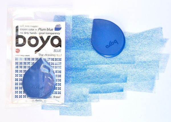 Пастель восковая Boya, мелок, 20 г, 1 шт, сливово-голубой