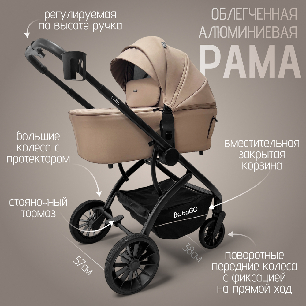 Модульная коляска BubaGO Lotta Thermo 3в1