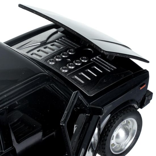 Машина пластик свет-звук LADA 2107 16 см, инерц, черный, кор. Технопарк