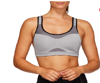 ASICS, ADJUST BRA SPORTS TOP, Dark Grey Heather, WOMEN, XL