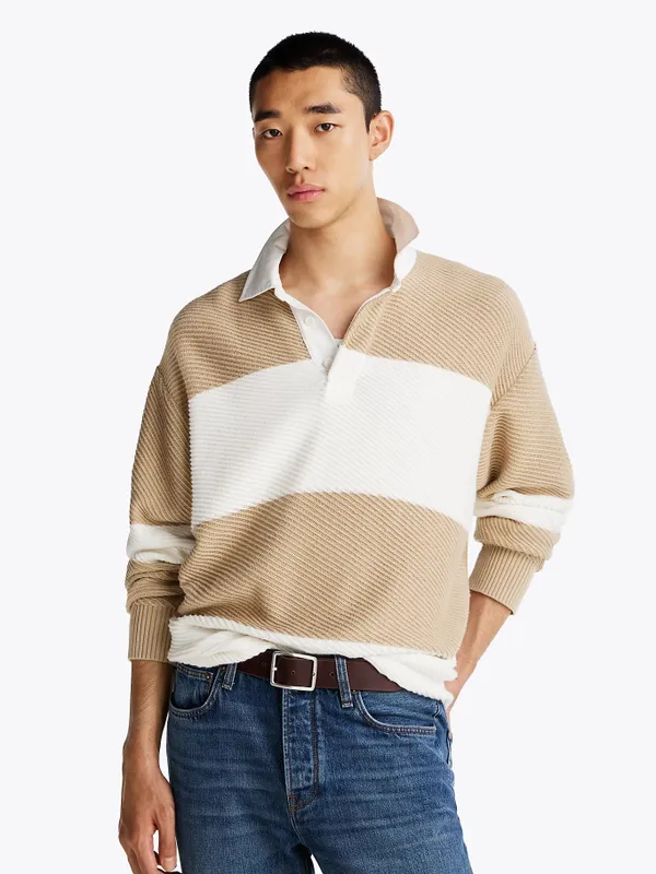 Свитер мужской TOMMY HILFIGER KNITTED STRIPED RUGB