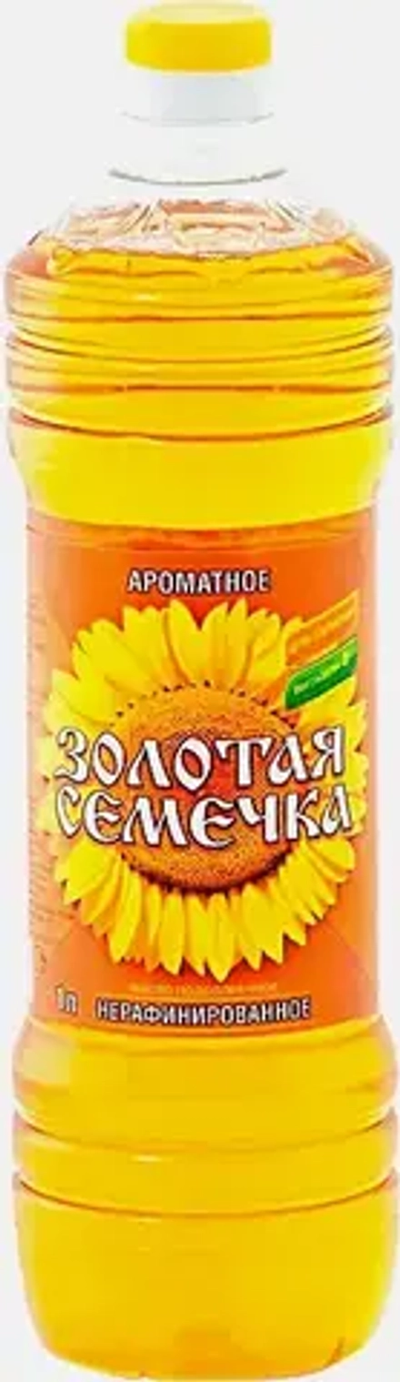 Масло подсолнечное Золотая семечка нерафинированное 500мл