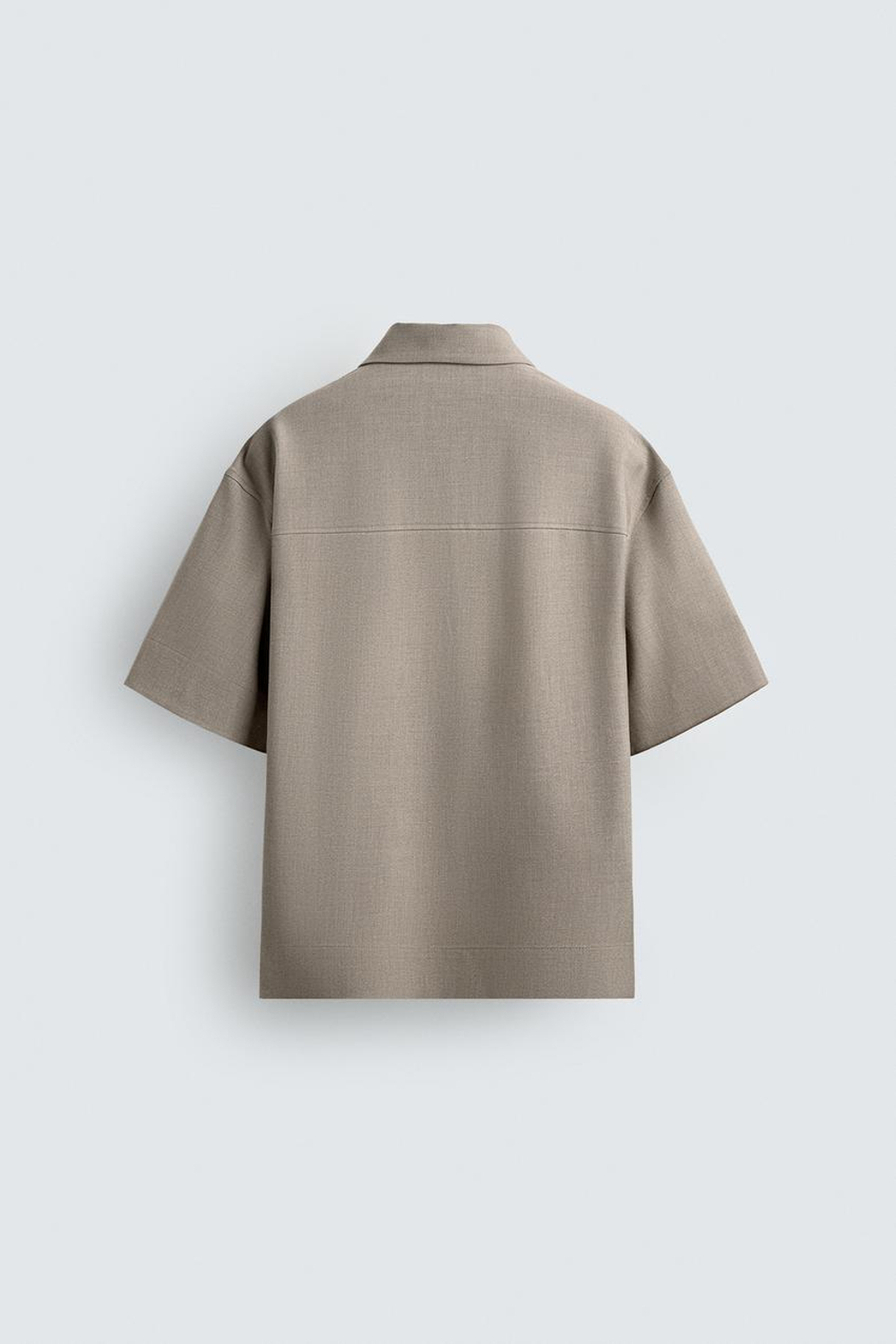 ZARA ПОЛО С МОЛНИЕЙ, БЕЖЕВЫЙ МЕЛАНЖ