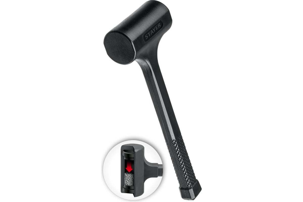 Цельнолитой безынерционный молоток STAYER 1350 г, 60 мм 2042-1350