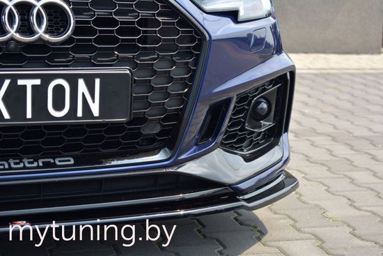 Сплиттер бампера переднего V.1 для AUDI RS4 B9 (17-...)