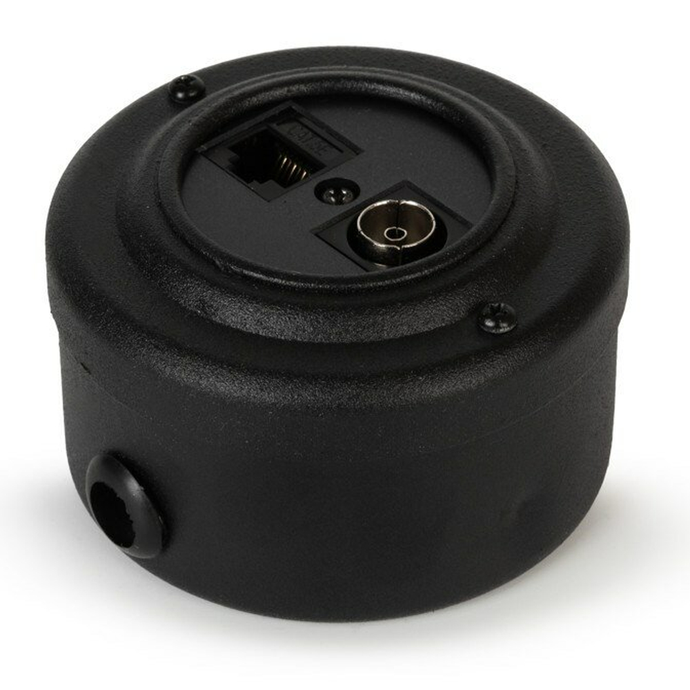 Розетка информационная RJ45+TV (CAT.5E), Black matt, черная вставка, VINTAGE-BRASS 40405-5