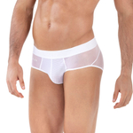 Белые полупрозрачные трусы-брифы Yin Yang Brief (Размер: XL) (Цвет: белый)