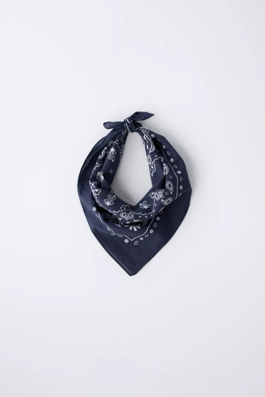 ZARA БАНДАНА КОВБОЙ, СИНИЙ