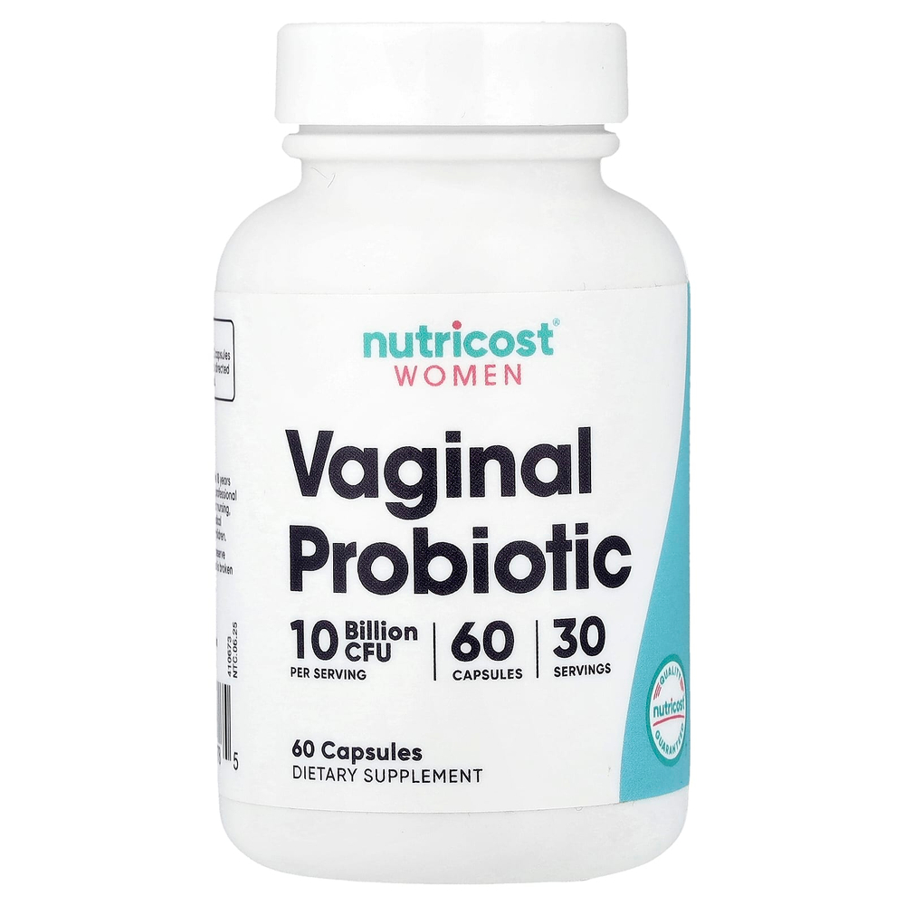 Nutricost, Women, вагинальный пробиотик, 60 капсул