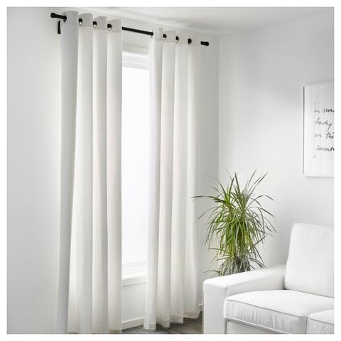 Комплект штор IKEA MERETE (МЕРЕТЕ), Белый, 145x250 см, 2 шт