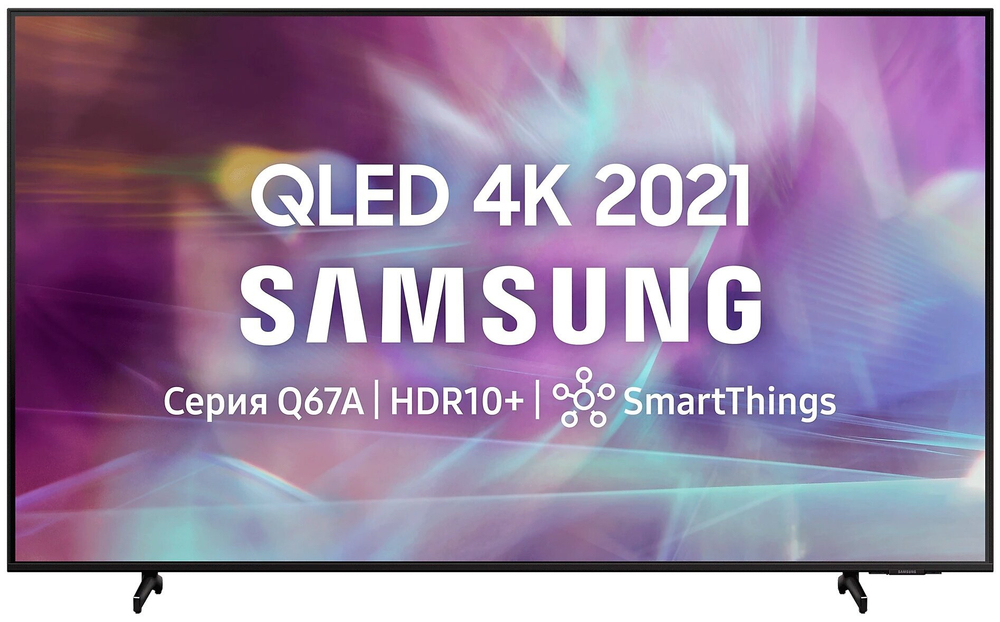 55" Телевизор Samsung QE55Q67AAUXRU 4K UltraHD Qled Smart, Черный
