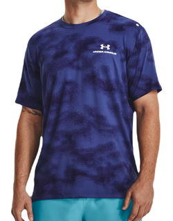 Мужская футболка Under Armour Men's UA RUSH Energy Print Short Sleeve - sonar blue/white