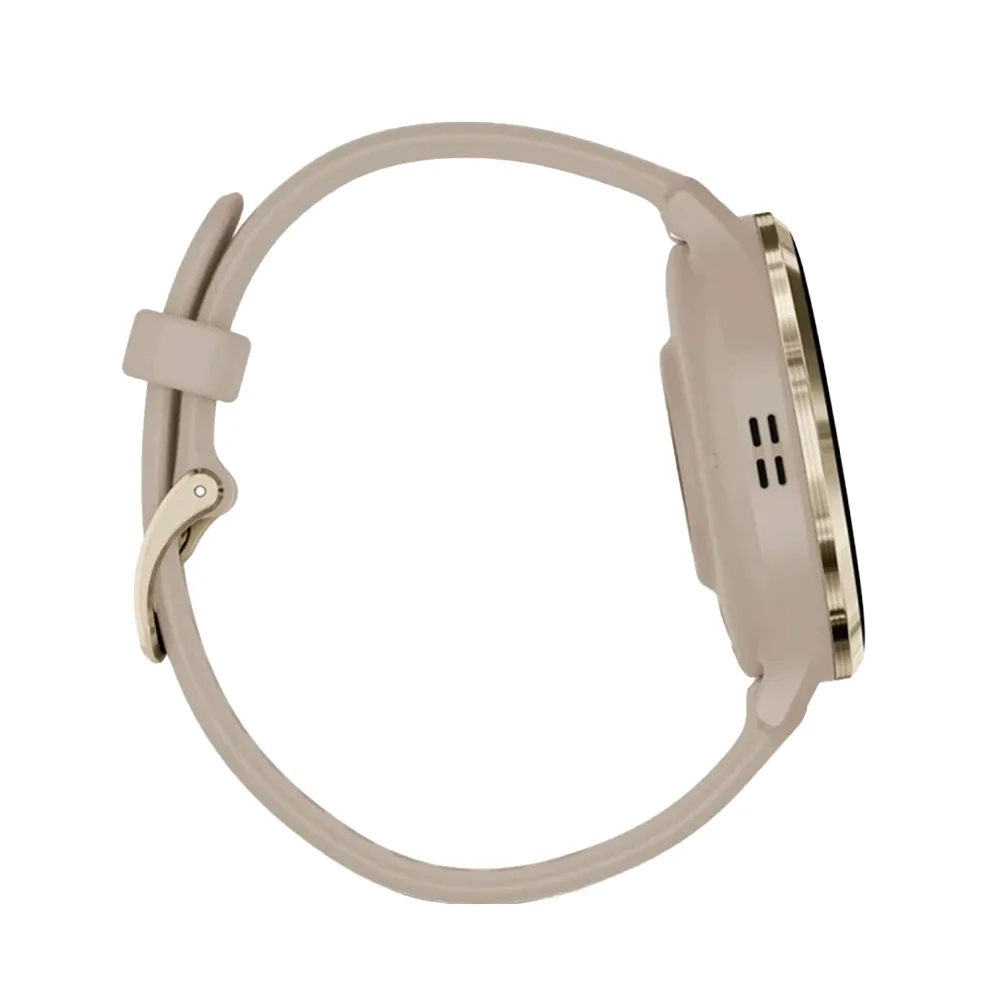 Умные часы Garmin Venu 3S, 41mm, Soft Gold French Grey Leather band (010-02785-55)