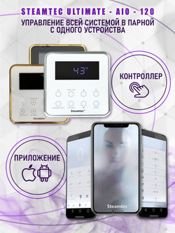 Steamtec TOLO AIO 120 - 12 кВт парогенератор для хамама и турецкой бани / Серия Premium
