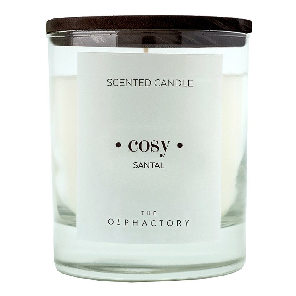Свеча ароматическая the olphactory, cosy black, Сандал 40 ч