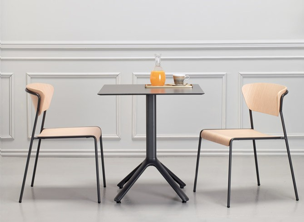 Стул деревянный Scab Design Lisa Wood, антрацит, натуральный дуб