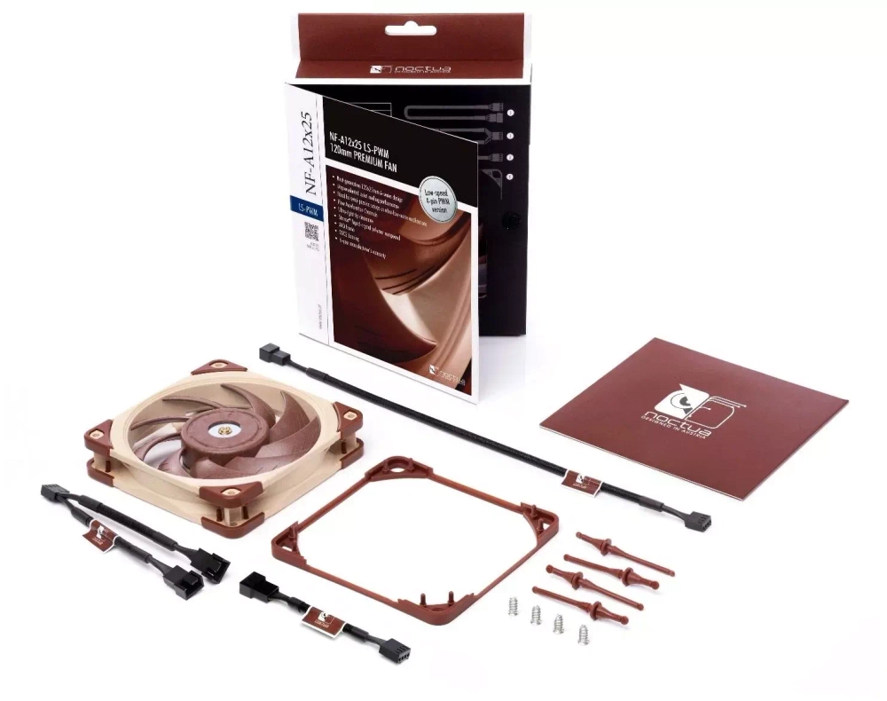 Вeнтилятор для корпуса Noctua NF-A12x25 LS-PWM (NF-A12x25 LS-PWM) - 120mm 1 1200 об/мин, 12.1 дБ, 4-pin PWM