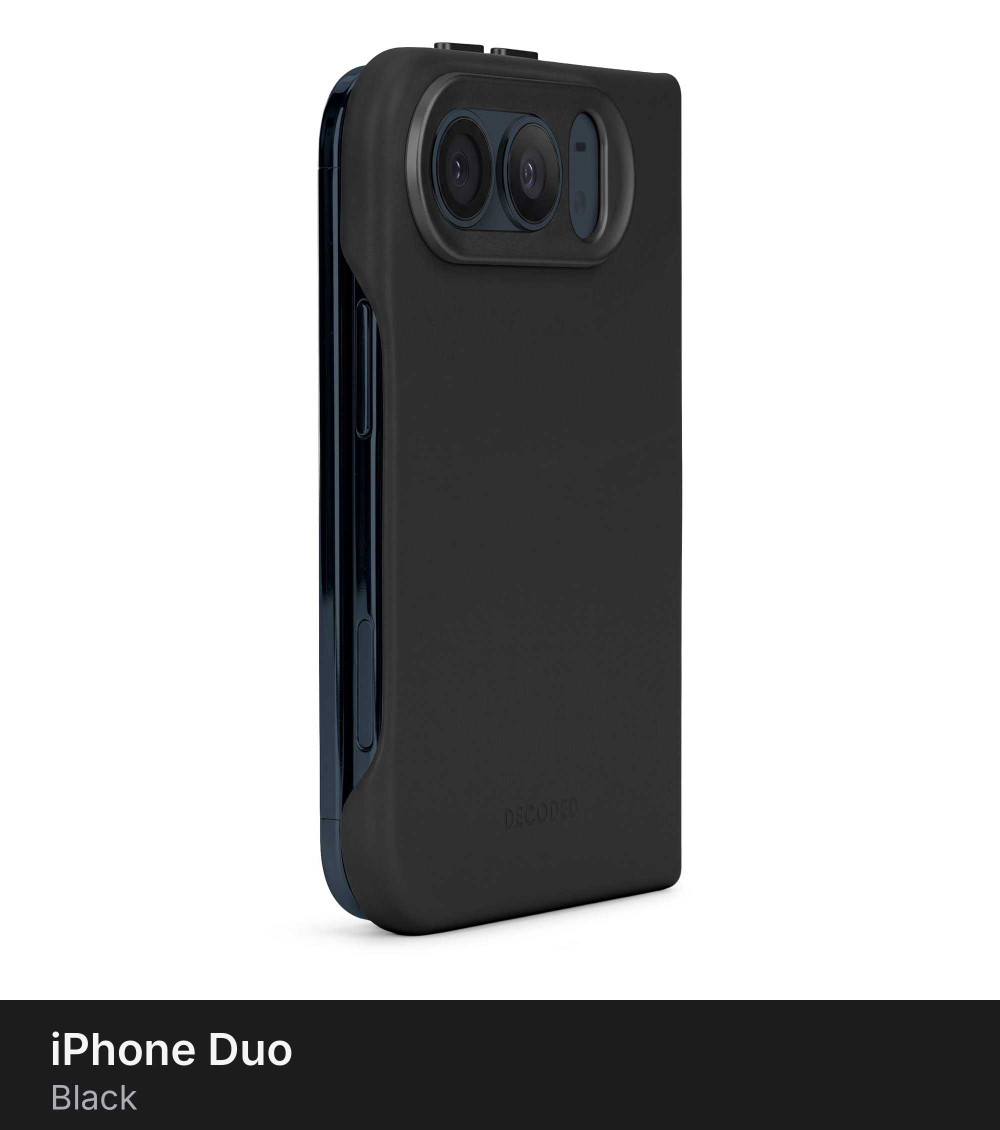 Чехол Decoded Leather Case для iPhone Duo Black