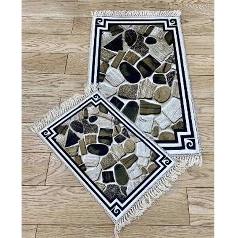 Набор ковриков DECORATIVE цифровая печать с бахромой 60*100+40*60 deco 6756v