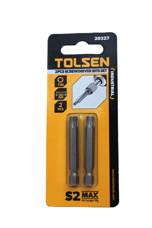 Набор односторонних бит TOLSEN "INDUSTRIAL" 1/4" T40х50мм 2шт. 20327