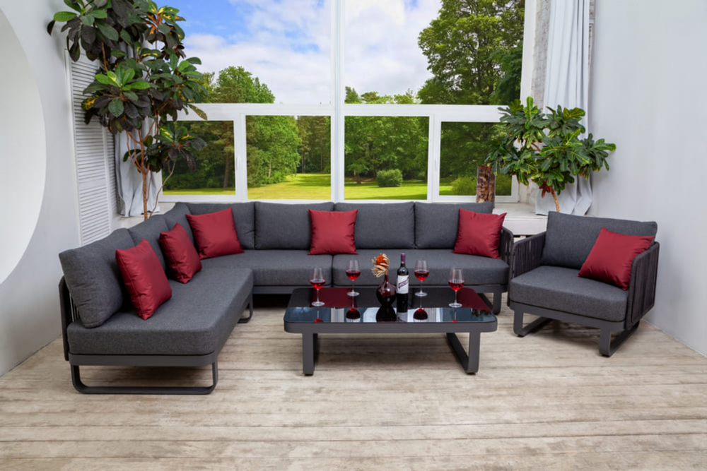 Лаунж зона угловая Ideal Patio БЕЛЛИСА модульная маренго