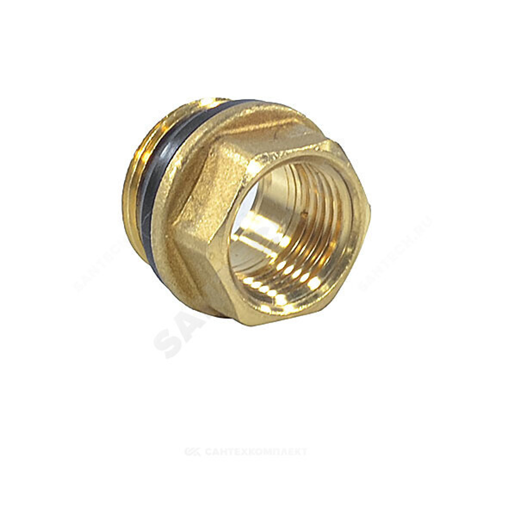 Переход латунь Ду 20х15 (3/4"х1/2") с герметичной прокладкой НР/ВР R593D Giacomini R593DY002