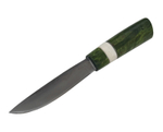 Нож Север, Bohler K340, рукоять кап клёна, кость, (зелёный)
