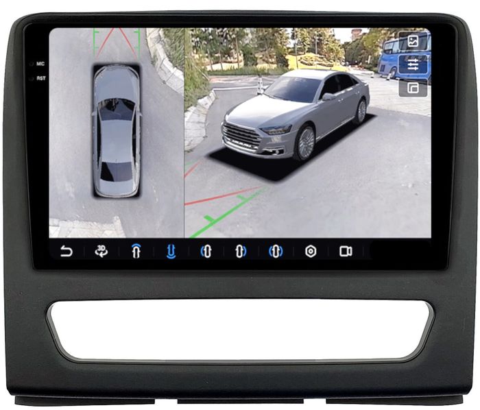 Магнитола для Sollers Atlant 2022+ (рамка большая) - FarCar BX9-360-9601-9 монитор 9.5" 2K QLED на Android 13, Быстрая, CarPlay, 4G SIM-слот, 4 камеры в комплекте
