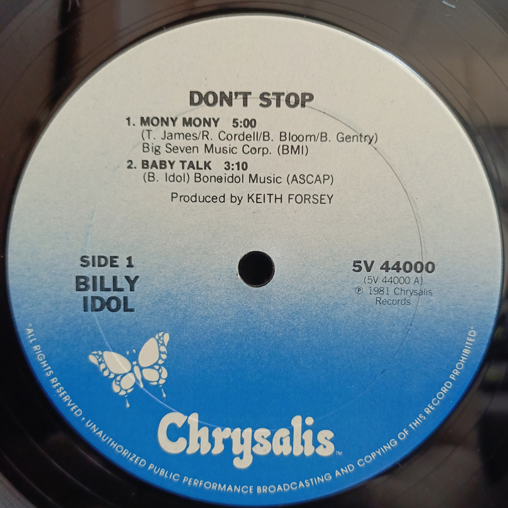 Billy Idol / Don't Stop (12" Vinyl EP)
