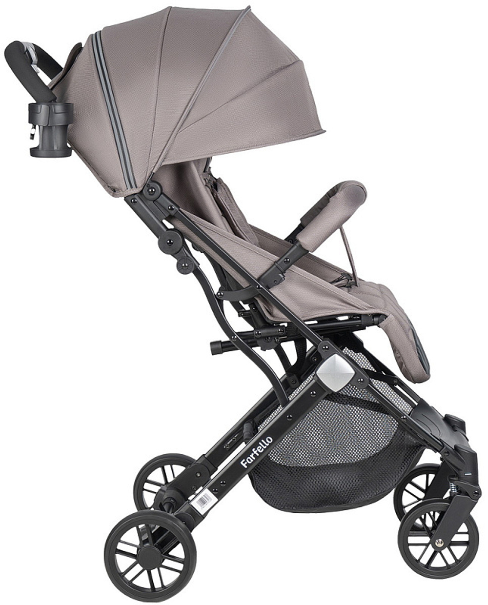 Kоляска детская прогулочная Farfello Comfy Go Comfort (Grey Black Chrome/Серый на черном хроме CG-30