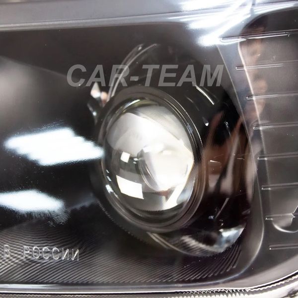 Фары Газель Бизнес передние с Bi LED модулями, черная маска (под ключ)