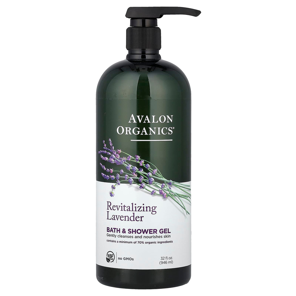 Avalon Organics, гель для ванны и душа, восстанавливающая лаванда, 946 мл (32 жидк. унции)