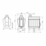 Печь отопительная газо-дровяная Stoker 150-G