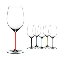 Fatto a Mano - Фужер Cabernet/Merlot 625 мл хрустальное стекло с красной ножкой (stemglass)