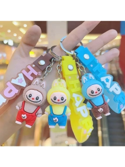 Брелок игрушка Лабубу в комбинезоне Желтый