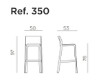Стул пластиковый барный Nardi Trill Stool, кирпичный