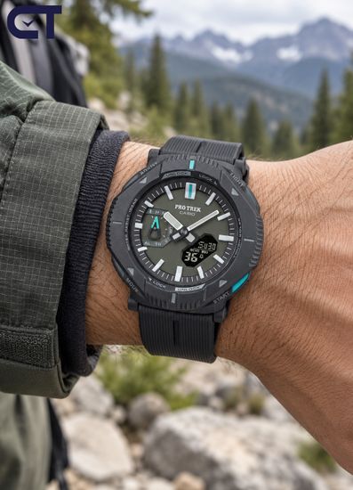 CASIO PRJ-B001-1DR PRO TREK мужские наручные часы — туристическая модель PRO TREK для активного отдыха