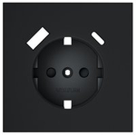 Накладка для розетки с заземлением и со шторками и 2хUSB type A и C Voltum S70 VLS001007